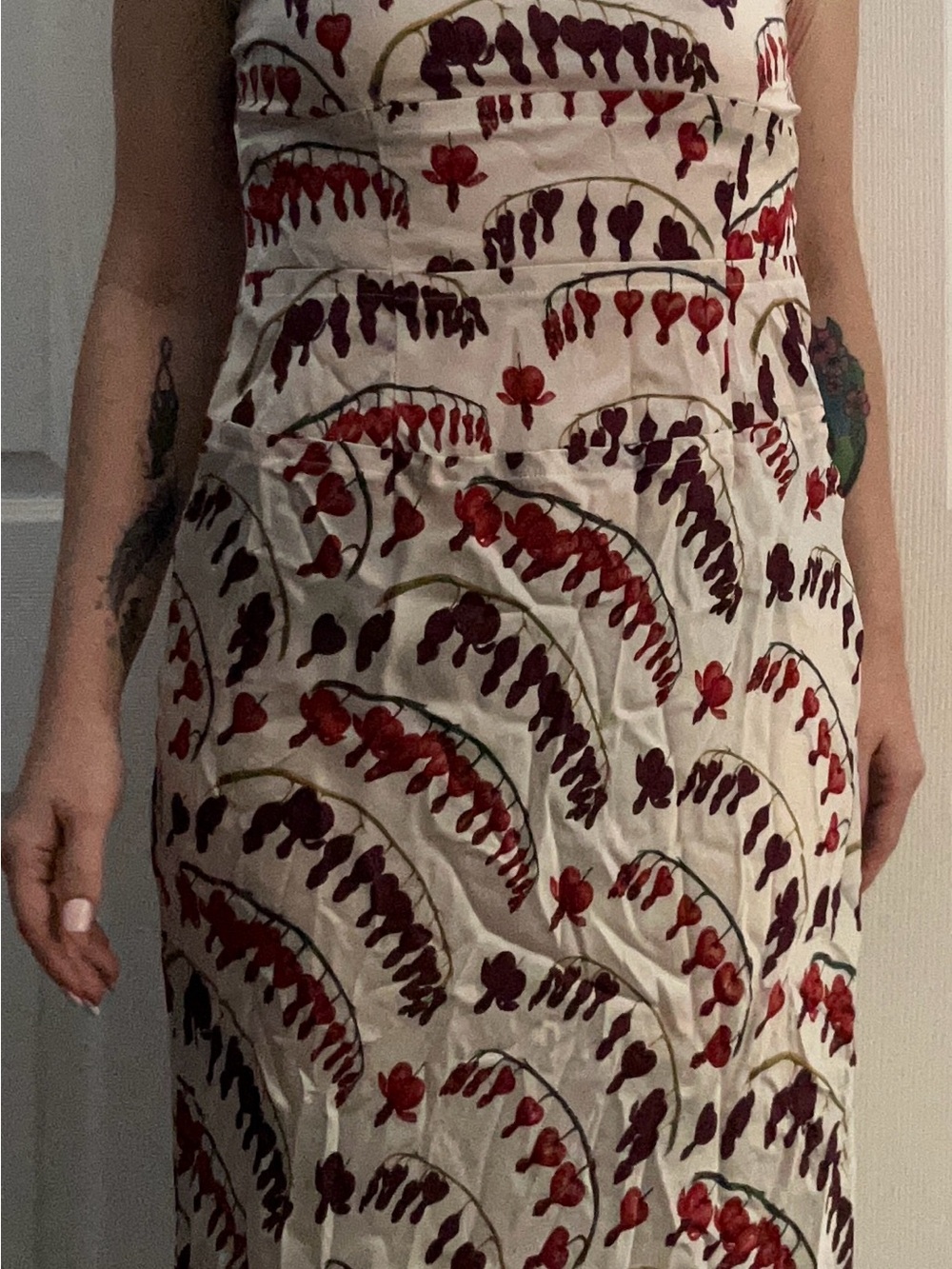 Christian Lacroix Silk Floral Print Dress